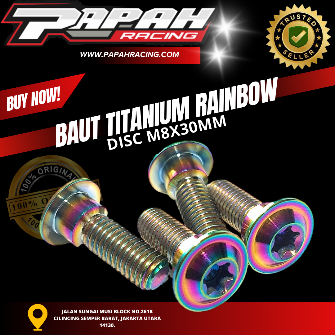 BAUT TITANIUM RAINBOW DISC M8X30MM